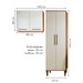 Lavanderia Completa São Gonçalo 4 Portas 6 Prateleiras Nature/Off White - Kaiki Móveis