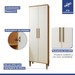 Lavanderia Completa São Gonçalo 4 Portas 6 Prateleiras Nature/Off White - Kaiki Móveis