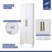 Lavanderia Completa São Gonçalo 4 Portas 6 Prateleiras Branco - Kaiki Móveis