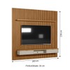 Painel para TV Até 75 Polegadas Sydnei 2 Portas 260 Cm Nature/Off White - Pnr Móveis