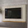 Painel para TV Até 75 Polegadas Elven com Led Tauari/Off White - Pnr Móveis