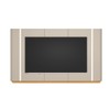 Painel para TV Até 75 Polegadas Elven com Led Tauari/Off White - Pnr Móveis