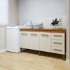 Armário Multiuso Nova Iguaçu 3 Portas 3 Gavetas Nature/Off White - Kaki Móveis