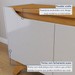 Rack com Painel para TV Até 75 Polegadas Grécia Paris 4 Portas 1 Gaveta com Led Off White/Naturalle - Mavaular