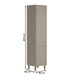 Paneleiro Renard 2 Portas 100% Mdf Jequitibá/Gris Fosco - Pnr Móveis