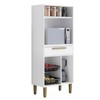 Armário de Cozinha Lorena 1 Porta 1 Gaveta com Fruteira Branco - Kaiki Móveis