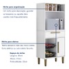 Armário de Cozinha Lorena 1 Porta 1 Gaveta com Fruteira Branco - Kaiki Móveis