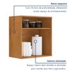 Armário Aéreo Cozinha Lorena 2 Portas 1 Prateleira Nature/Off White - Kaiki Móveis