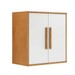 Armário Aéreo Cozinha Lorena 2 Portas 1 Prateleira Nature/Off White - Kaiki Móveis