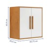 Armário Aéreo Cozinha Lorena 2 Portas 1 Prateleira Nature/Off White - Kaiki Móveis
