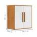 Armário Aéreo Cozinha Lorena 2 Portas 1 Prateleira Nature/Off White - Kaiki Móveis