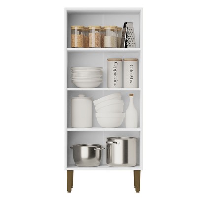 Armário Multiuso Paraná 2 Portas 3 Prateleiras Branco - Kaiki Móveis