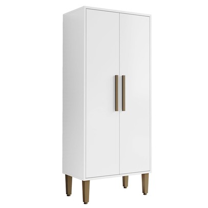 Armário Multiuso Paraná 2 Portas 3 Prateleiras Branco - Kaiki Móveis