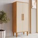 Armário Multiuso Paraná 2 Portas 3 Prateleiras Nature/Off White - Kaiki Móveis