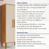 Armário Multiuso Paraná 2 Portas 3 Prateleiras Nature/Off White - Kaiki Móveis