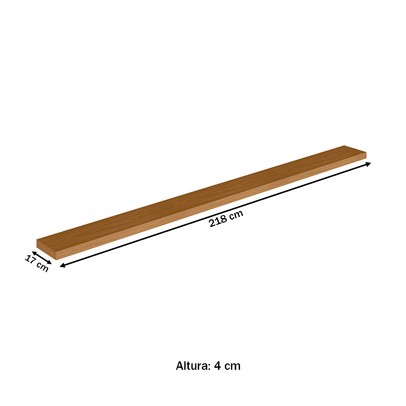 Prateleira Decorativa Conde 218 Cm Nature Fosco - Pnr Móveis