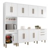 Cozinha Completa Lorena 14 Portas 2 Gavetas com Fruteira Branco - Kaiki Móveis