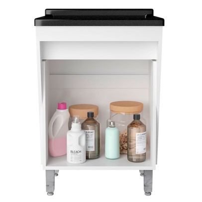 Armário Multiuso Irene com Cuba 2 Portas Branco - Pnr Móveis