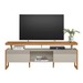 Rack para TV Até 70 Polegadas Emerald 2 Portas Nature/Off White - Pnr Móveis