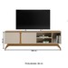 Rack para TV Até 70 Polegadas Street 2 Portas Nature/Off White - Pnr Móveis