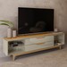 Rack para TV Até 75 Polegadas Anjos 2 Portas 2 Prateleiras Tauari/Off White - Pnr Móveis