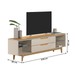 Rack para TV Até 75 Polegadas Anjos 2 Portas 2 Prateleiras Tauari/Off White - Pnr Móveis