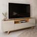 Rack para TV Até 75 Polegadas Medusa Tauari/Off White - Pnr Móveis