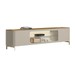 Rack para TV Até 85 Polegadas Elven 2 Portas com Vidro e Led Tauari/Off White - Pnr Móveis