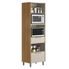 Torre Quente Requin 2 Portas 2 Gavetas 100% Mdf Jequitibá/Off White Fosco - Pnr Móveis