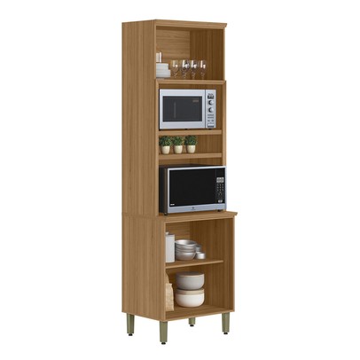 Torre Quente Route 3 Portas 100% Mdf Jequitibá/Off White Fosco - Pnr Móveis