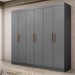 Guarda-Roupa Casal Paris 6 Portas 2 Gavetas Onix - Maxel