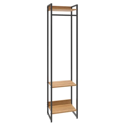 Closet Fine 3 Prateleiras Lâmina Mel/Preto - Pnr Móveis