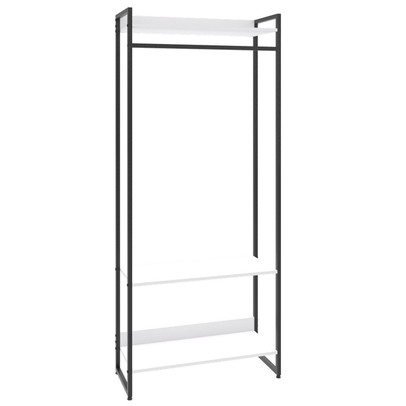 Closet Fine Plus 3 Prateleiras Branco Chess/Preto - Pnr Móveis