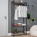 Closet Fine Plus 3 Prateleiras Carvalho Dark/Preto - Pnr Móveis