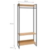 Closet Fine Plus 3 Prateleiras Lâmina Mel/Preto - Pnr Móveis