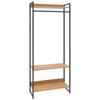 Closet Fine Plus 3 Prateleiras Lâmina Mel/Preto - Pnr Móveis