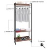 Closet Fine Plus 3 Prateleiras Nogal/Preto - Pnr Móveis