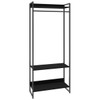 Closet Fine Plus 3 Prateleiras Preto ônix/Preto - Pnr Móveis