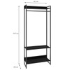 Closet Fine Plus 3 Prateleiras Preto ônix/Preto - Pnr Móveis