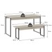 Mesa  de Jantar 4 Lugares Néctar Snow/Preto - Pnr Móveis