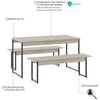 Mesa  de Jantar 4 Lugares Néctar Snow/Preto - Pnr Móveis