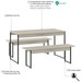 Mesa  de Jantar 4 Lugares Néctar Snow/Preto - Pnr Móveis