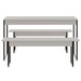 Mesa de Jantar 4 Lugares Néctar Branco Chess/Preto - Pnr Móveis
