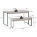 Mesa de Jantar 4 Lugares Néctar Branco Chess/Preto - Pnr Móveis