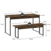 Mesa de Jantar 4 Lugares Néctar Carvalho Dark/Preto - Pnr Móveis