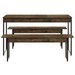Mesa de Jantar 4 Lugares Néctar Carvalho Dark/Preto - Pnr Móveis
