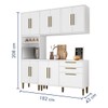 Cozinha Compacta Lorena 11 Portas 2 Gavetas 2580 Branco - Kaiki Móveis