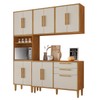 Cozinha Compacta Lorena 11 Portas 2 Gavetas 2580 Nature/Off White - Kaiki Móveis