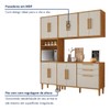 Cozinha Compacta Lorena 11 Portas 2 Gavetas 2580 Nature/Off White - Kaiki Móveis