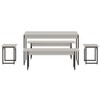 Mesa de Jantar Néctar 6 Lugares Branco Chess/Preto - Pnr Móveis